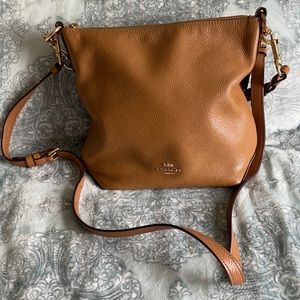 Coach Mini Abby Duffle Leather Crossbody Tan Bag